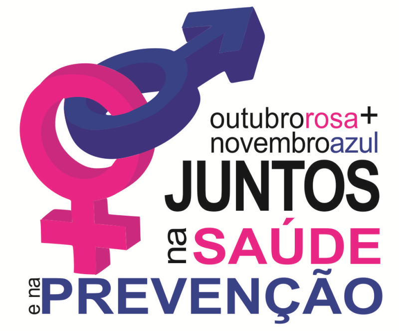 Outubro Rosa+Novembro Azul juntos na saúde e na prevenção.
